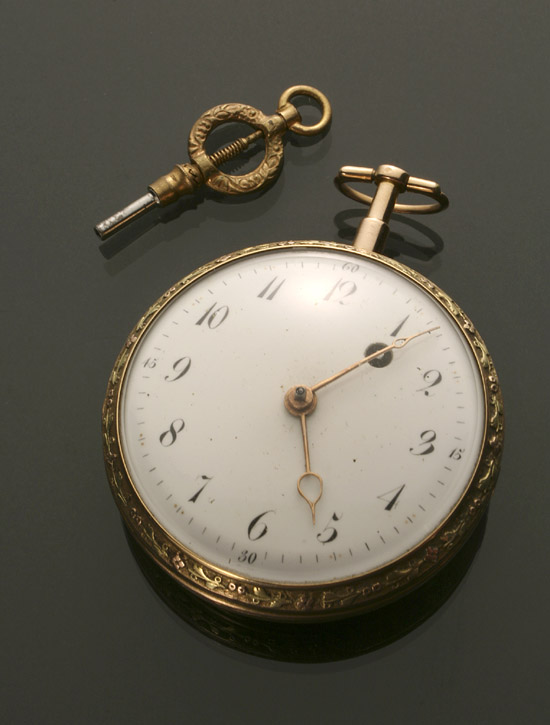 Appraisal: -Karat Tri-Colored-Gold Open Face Key-Wind Pocket Watch Mid th Century