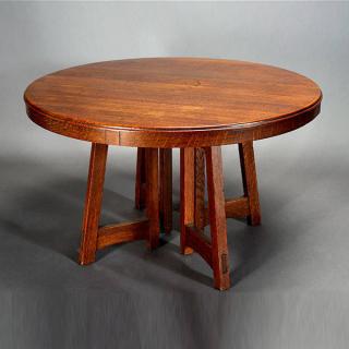 Appraisal: Limbert -Inch Dining Table With Two Leaves Plus Six Chairs