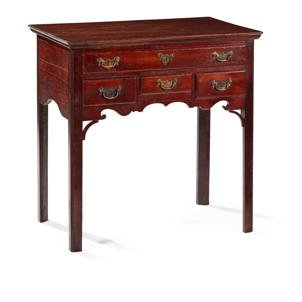 Appraisal: IRISH GEORGE III MAHOGANY LOWBOY TH CENTURY with a long