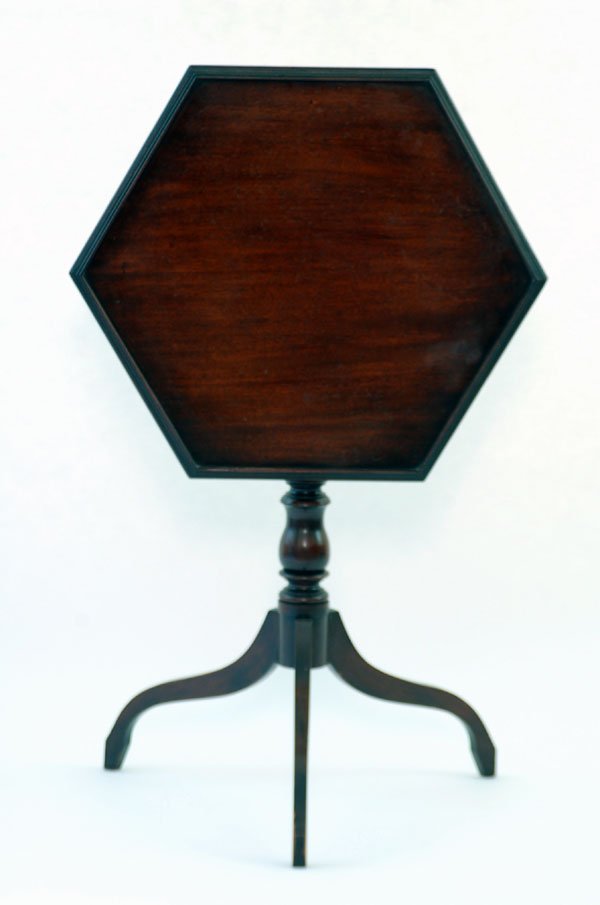 Appraisal: Octagonal shaped tilt top side table witih an octagonal shaped