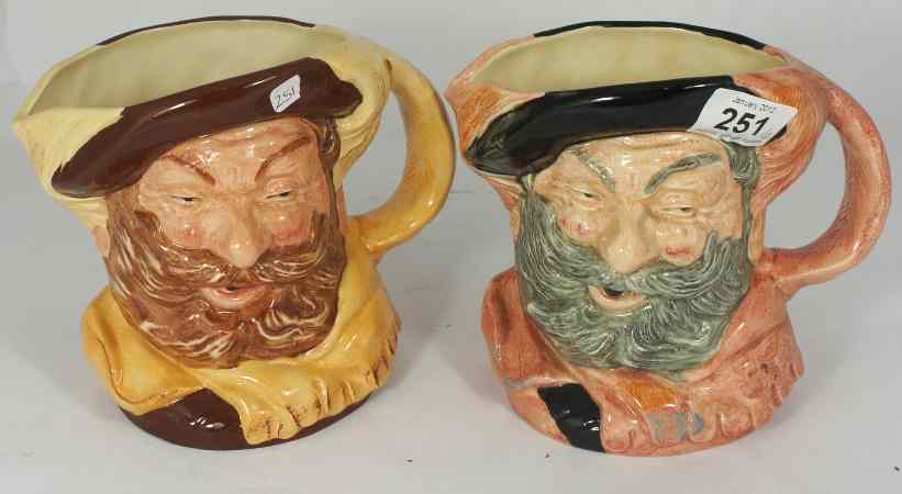 Appraisal: Royal Doulton Large Character Jugs Falstaff D and Falstaff D