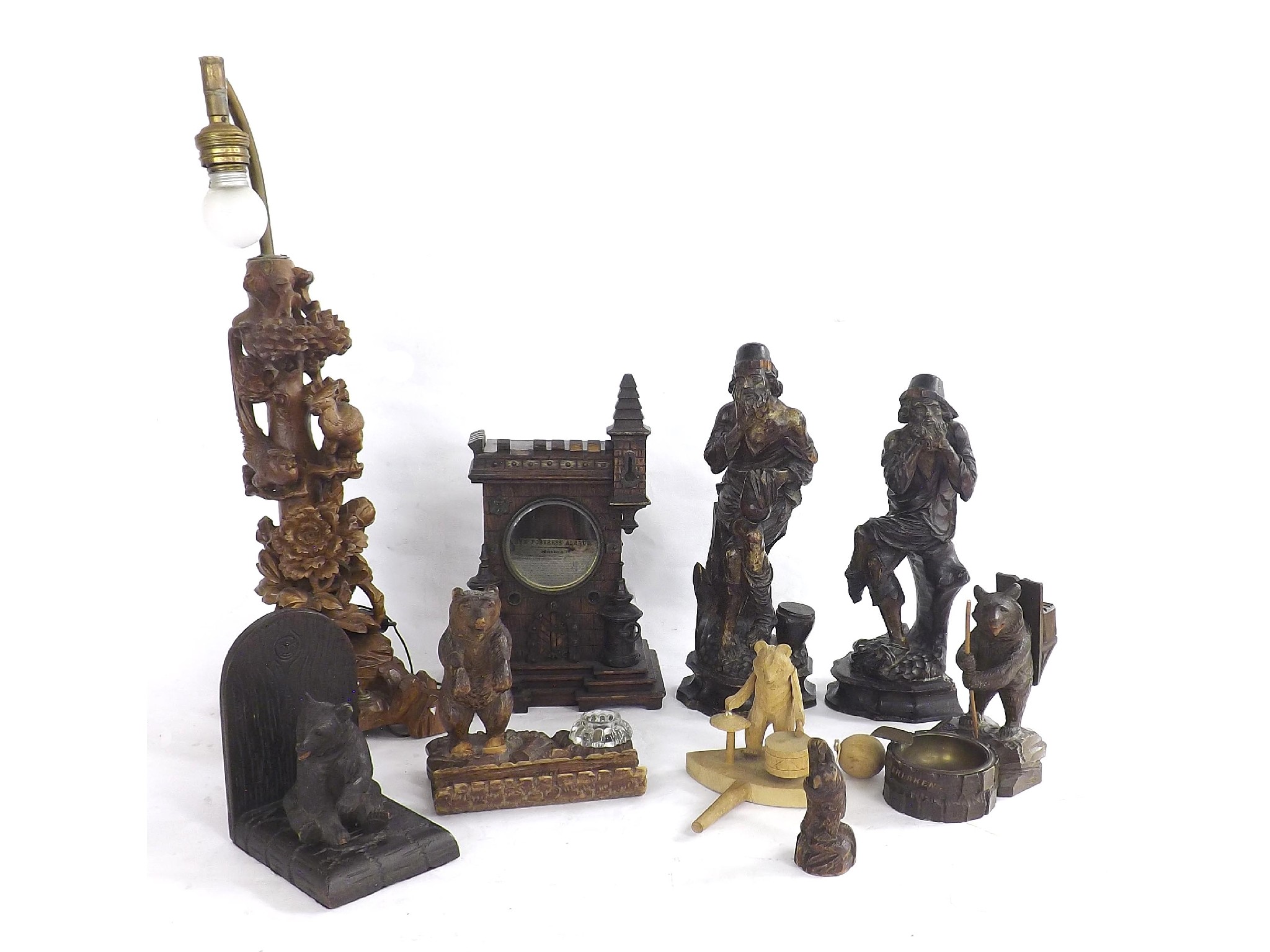 Appraisal: Mixed selection of carved Black Forest items to include bears