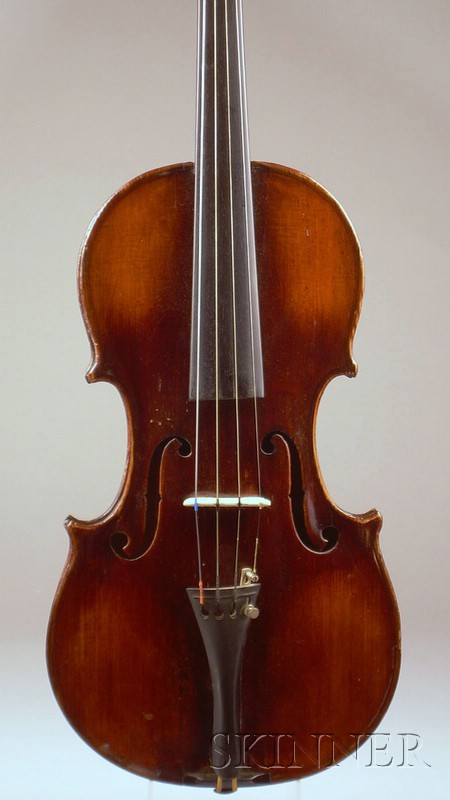 Appraisal: Klingenthal Violin c labeled CARLO BERGONZI length of one-piece back