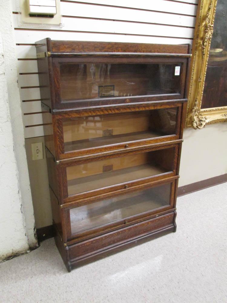 Appraisal: STACKING OAK BOOKCASE The Globe-Wernicke Co Ohio early th century