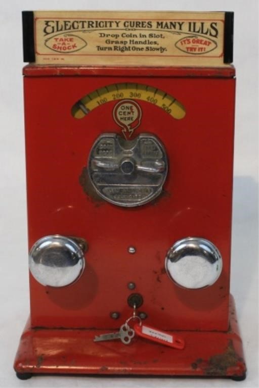 Appraisal: COIN OPERATED ELECTRIC SHOCK MACHINE ELECTRICITYCures Many Ills early th