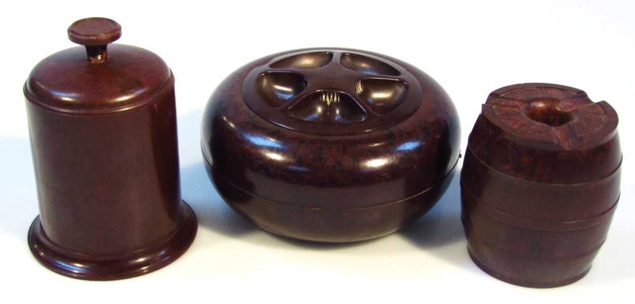 Appraisal: Various early thC Bakelite comprising a Velos Non-smoker Ash Barrel