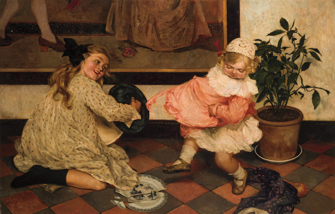 Appraisal: LOUIS ALBERT ROESSINGH Belgian - The Dance Lesson oil on