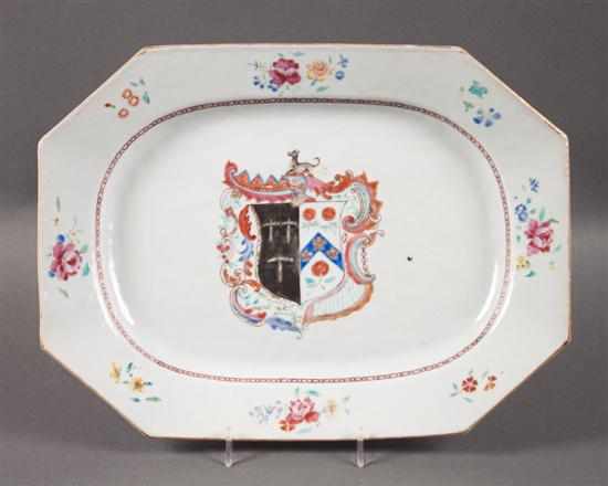 Appraisal: Chinese Export Famille Rose porcelain armorial platter bearing the arms