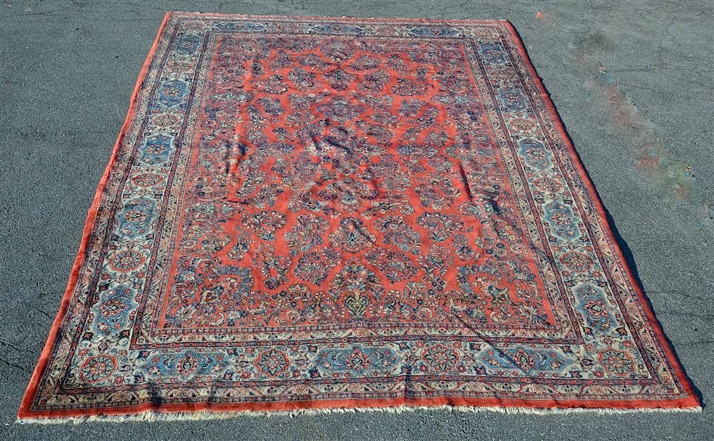 Appraisal: Vintage Persian Multi-color floral Room Size Rug Vintage Persian Red