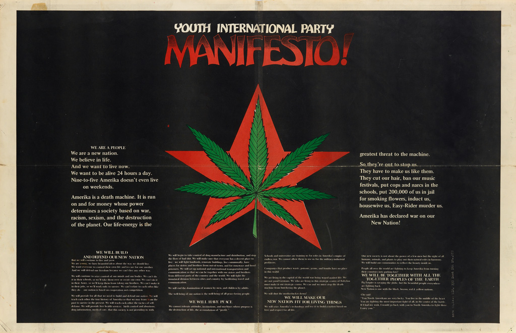 Appraisal: DESIGNER UNKNOWN YOUTH INTERNATIONAL PARTY MANIFESTO Circa x inches x