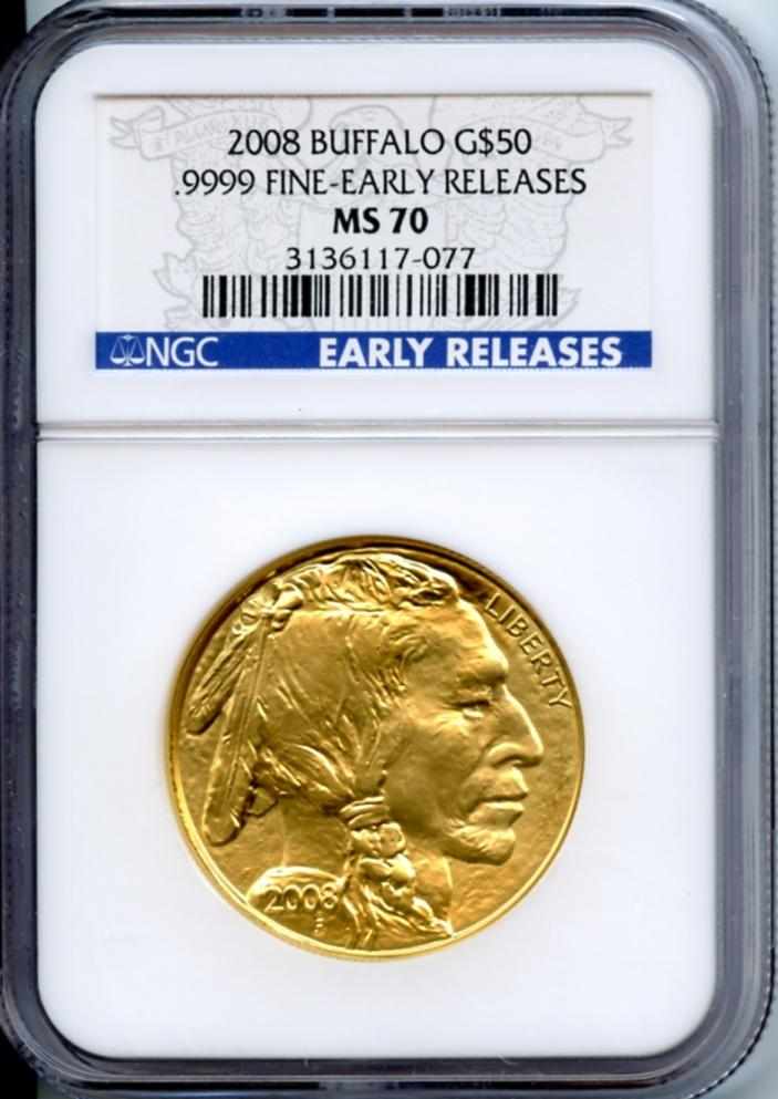 Appraisal: American Buffalo oz fine MS Early Release NGC Perfect and