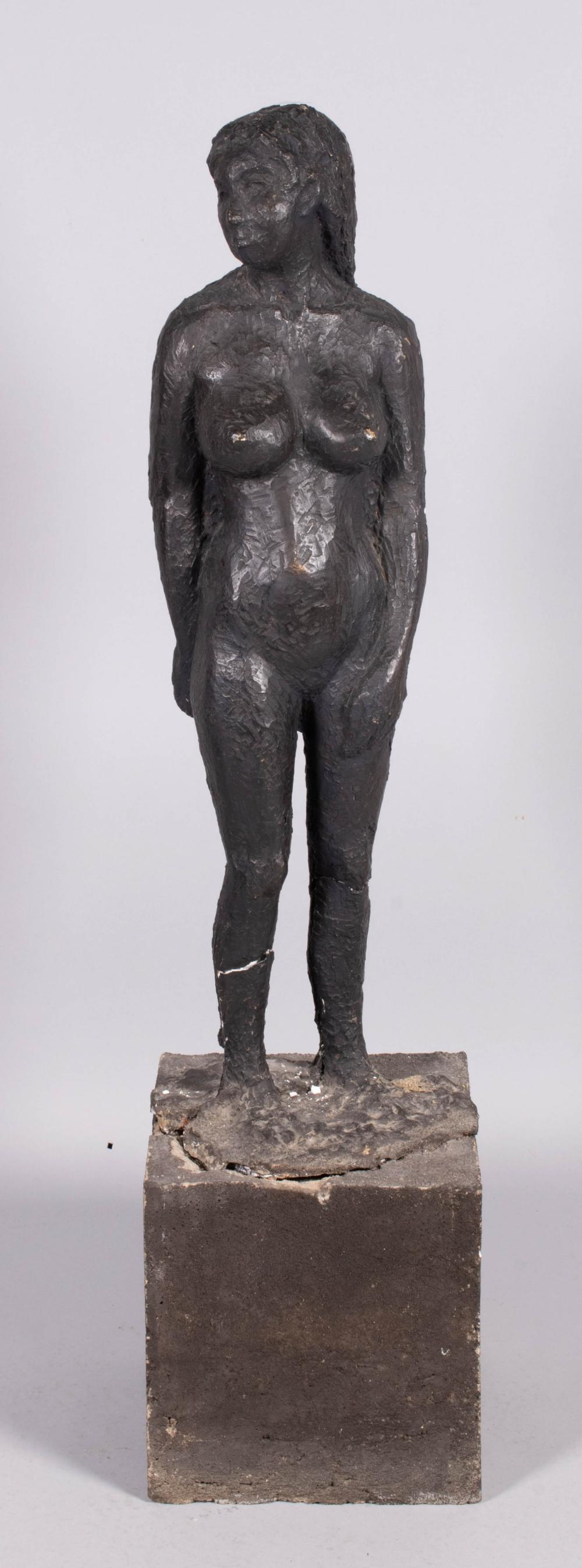 Appraisal: POSSIBLY BY STEPHEN SACKLARIAN PATINATED PLASTER FIGURE OF A NUDE