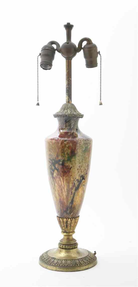 Appraisal: An Austrian Style Glass and Gilt Metal Mounted Vase of