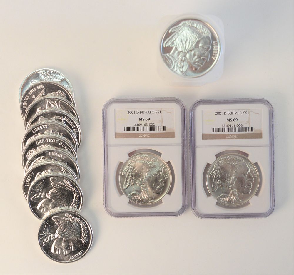 Appraisal: Roll and a Half of Buffalo oz silver troy ounces