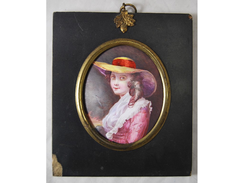 Appraisal: A George III oval portrait miniature of Lady Ann Bingham