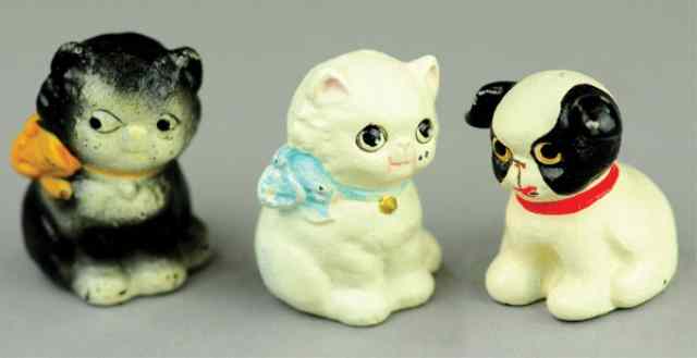 Appraisal: KITTY AND FIDO PAPERWEIGHTS Hubley cast iron each well painted