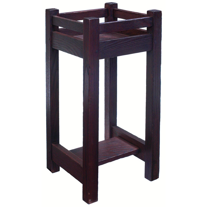 Appraisal: L JG Stickley plant stand attribution in ash horizontal rail