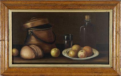 Appraisal: M Rostan Montoya th C Still Life with Fruit Wine