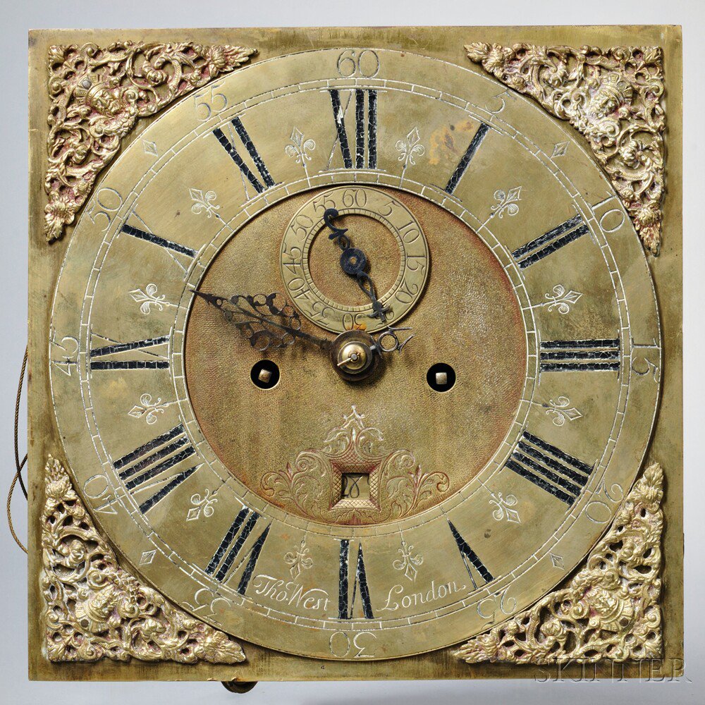 Appraisal: Three Brass Dial English Tall Clock Movements late th to