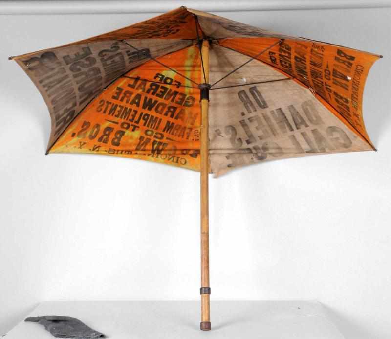 Appraisal: Large Dr Daniel's Beach-Type Umbrella Description Circa late s Advertising