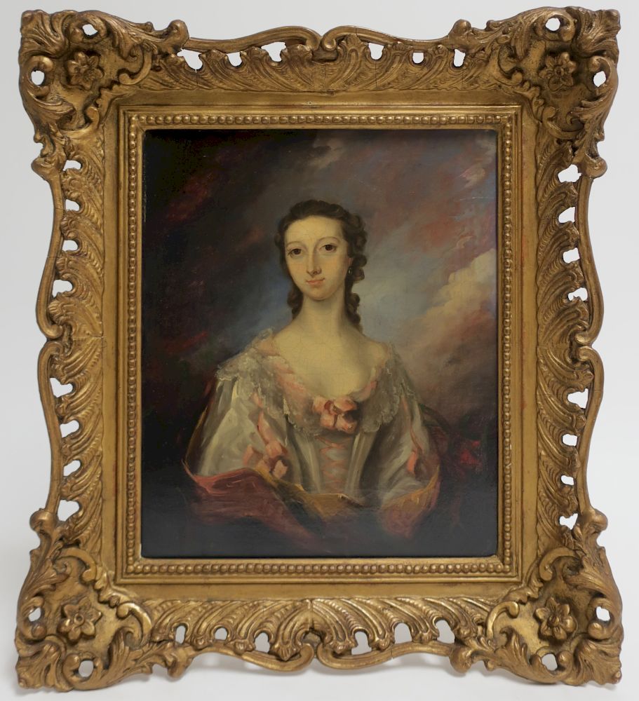 Appraisal: Continental School Potrait of Lady th C Late th century