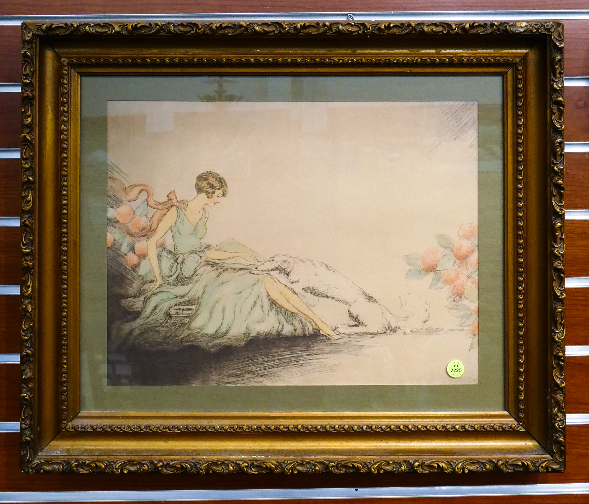 Appraisal: Louis Icart Style Framed Print- x ''