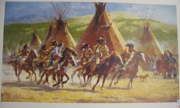 Appraisal: HOWARD TERPNING Illinois born Color lithograph titled Capture of the