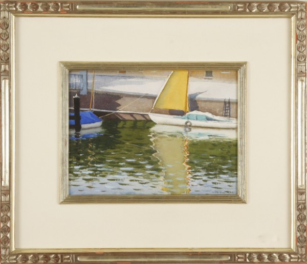 Appraisal: The Yellow Sail watercolor x sight SLR Leith-Ross James A