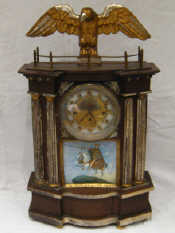 Appraisal: A th c oak cased architectural Austrian mantel clock quarter