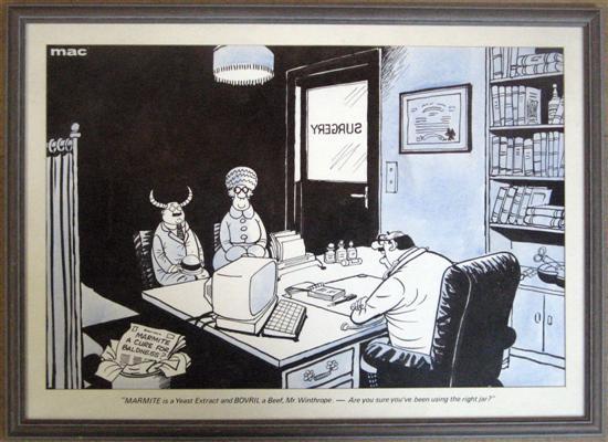 Appraisal: Mac cartoon 'MARMITE is a yeast extract and BOVRIL a