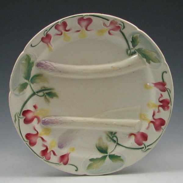 Appraisal: Majolica K G Asparagus Dish marked K G St Clement