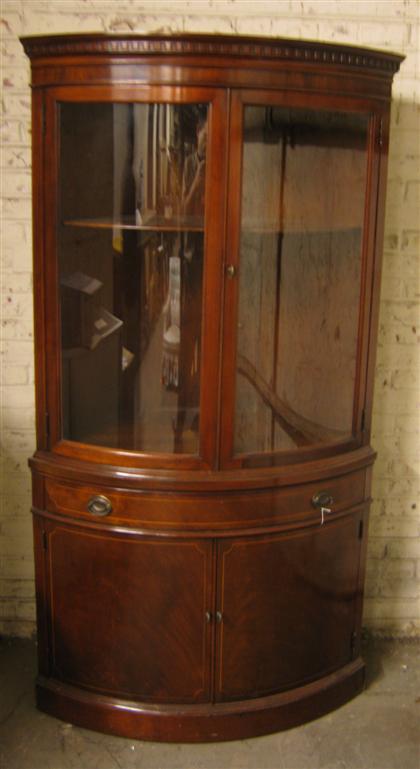 Appraisal: Mahogany round door corner cabinet H in W in D