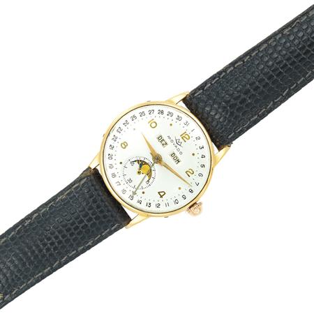 Appraisal: Gentlemans Gold Calendar Wristwatch Movado Estimate -