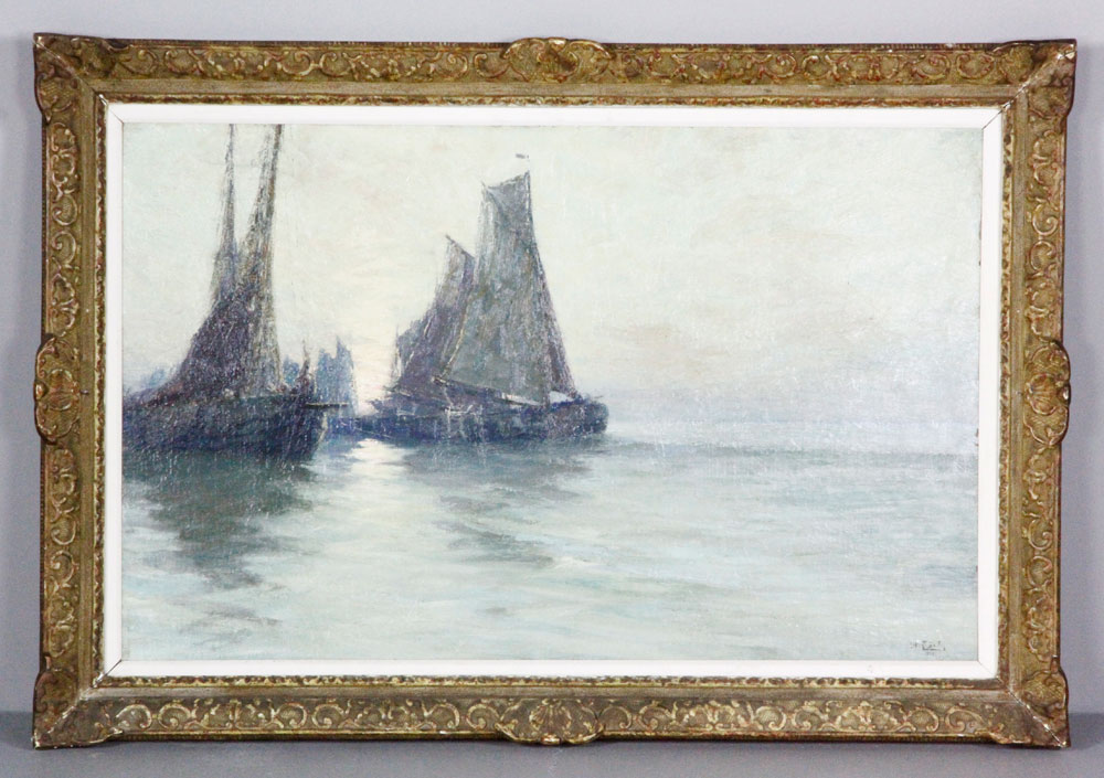 Appraisal: - De Vos Fishing Sailboats O P Albert Isidore De