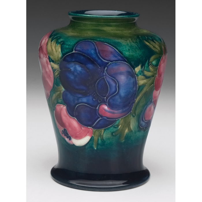 Appraisal: Good Moorcroft vase poppy design on rich green ground impressed