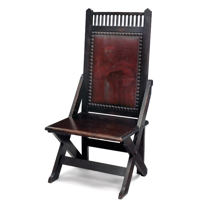 Appraisal: Shop of the Crafters hall chair spindled top over a