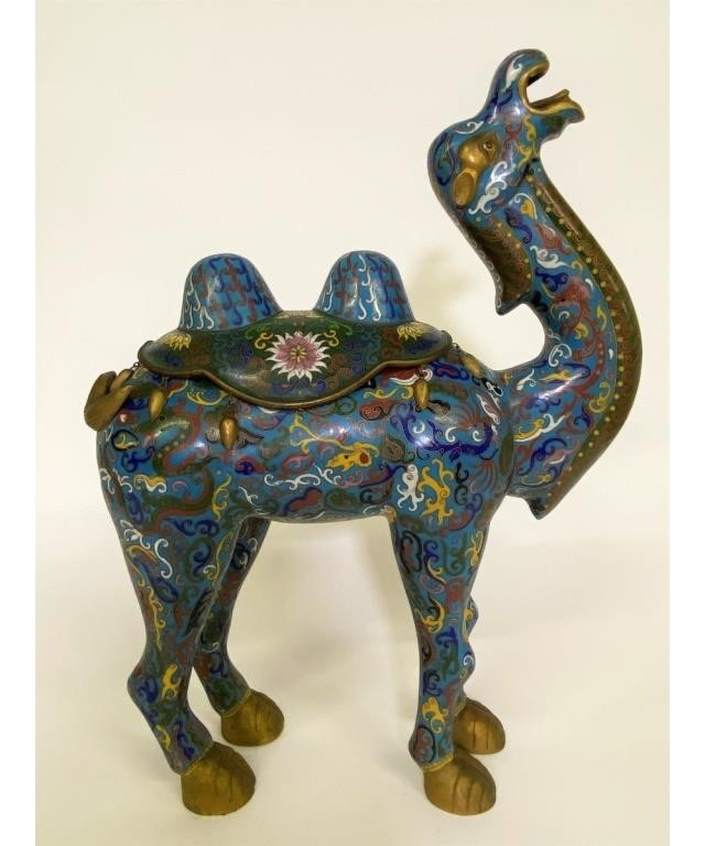 Appraisal: Large Chinese cloisonne' bactrian -humped camel Republic period h x