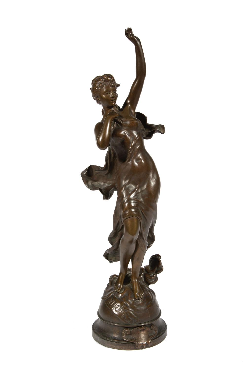 Appraisal: French Bronze Figure of Etoile du Matin after Hippolyte Francois