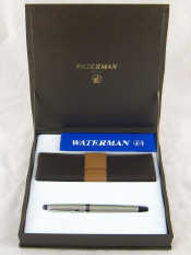 Appraisal: A Waterman fountain pen in manufacturer's case with leather carrying