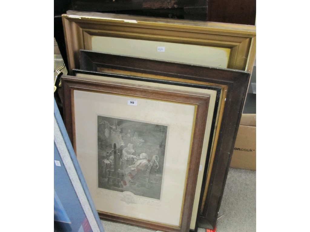 Appraisal: Lot comprising five large framed prints