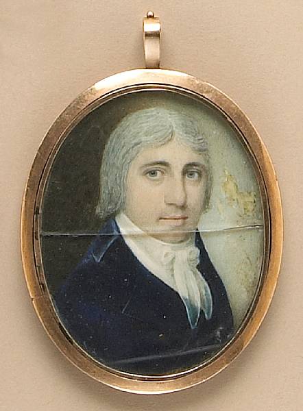 Appraisal: A portrait miniature of a gentleman late th early th