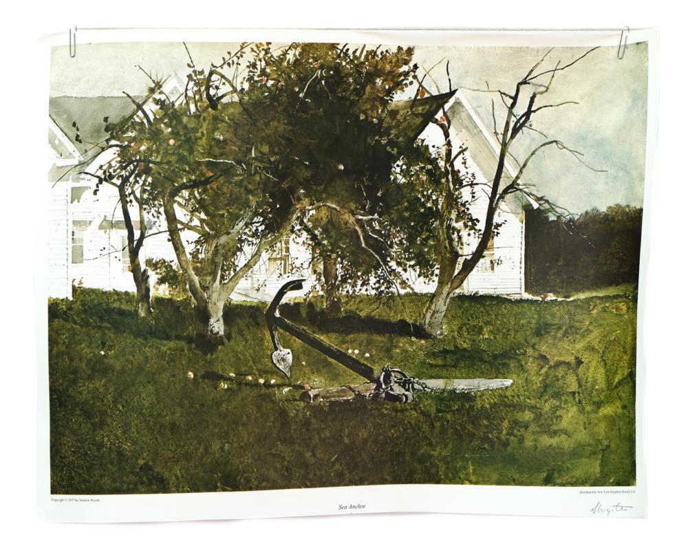 Appraisal: ANDREW WYETH SEA ANCHOR LITHOGRAPH SIGNEDAndrew Wyeth American - Sea