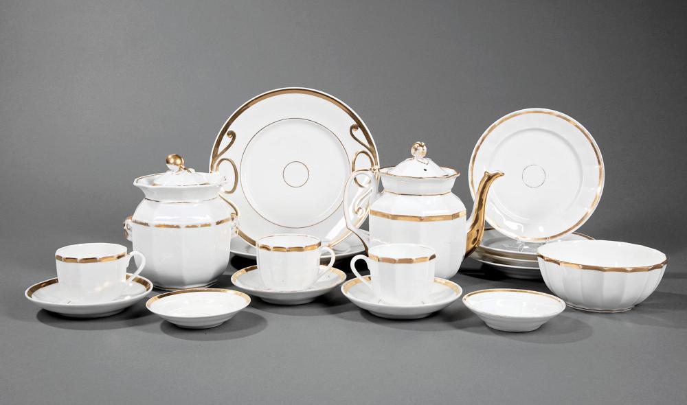 Appraisal: Assembled Paris Porcelain Anneau d'Or Tea and Dessert Service th