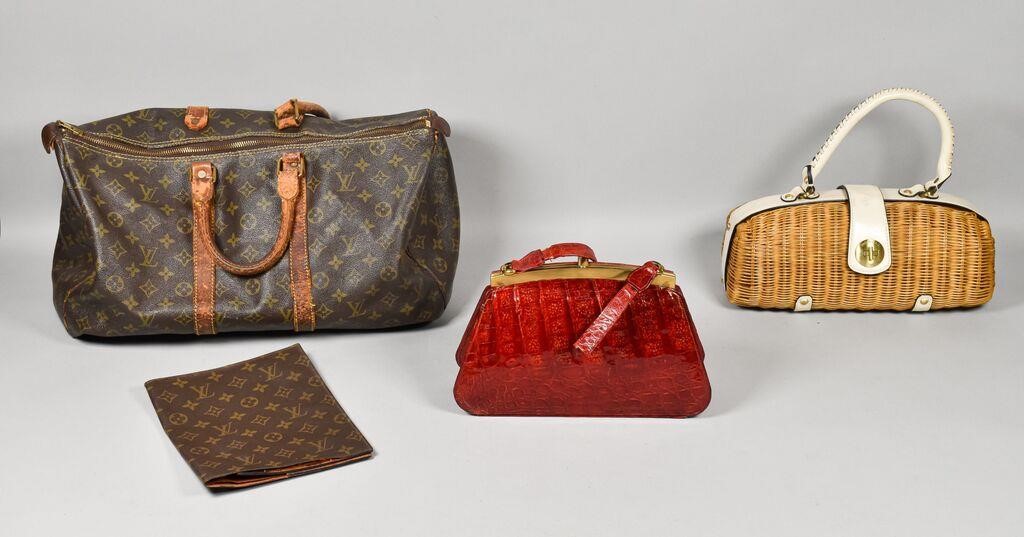 Appraisal: Louis Vuitton double handle satchel much wear to leather inside