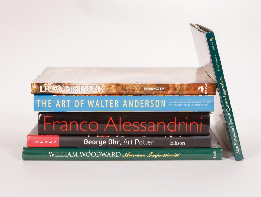 Appraisal: Six Southern Art Reference Books incl Franco Alessandrini Downriver Currents