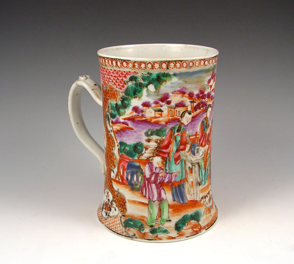 Appraisal: LARGE CHINESE EXPORT ROSE MANDARIN MUG '' high x ''