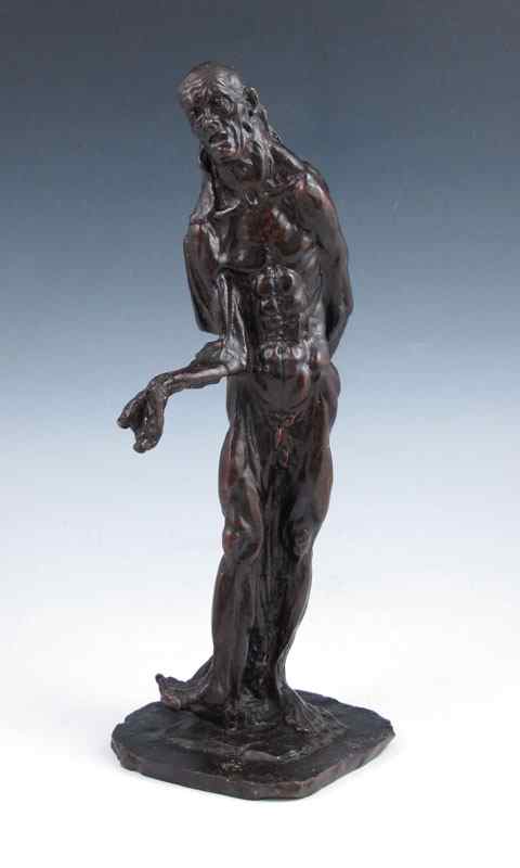 Appraisal: STANDING FIGURE OF A GROTESQUE NUDE MAN WITH CAPE ''