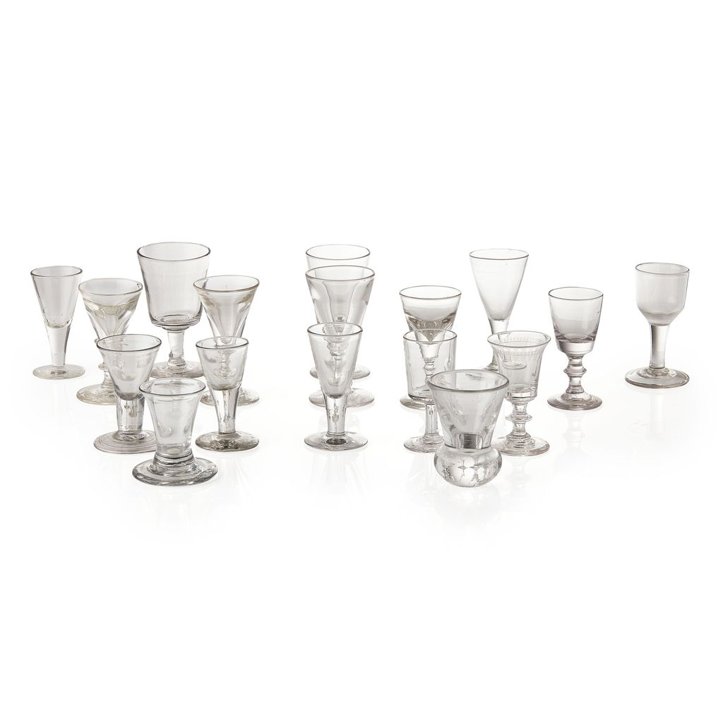 Appraisal: LARGE GROUP OF DRINKING GLASSES TH AND TH CENTURY comprising