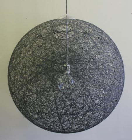 Appraisal: Contemporary Black String Globe Chandelier From an E th St