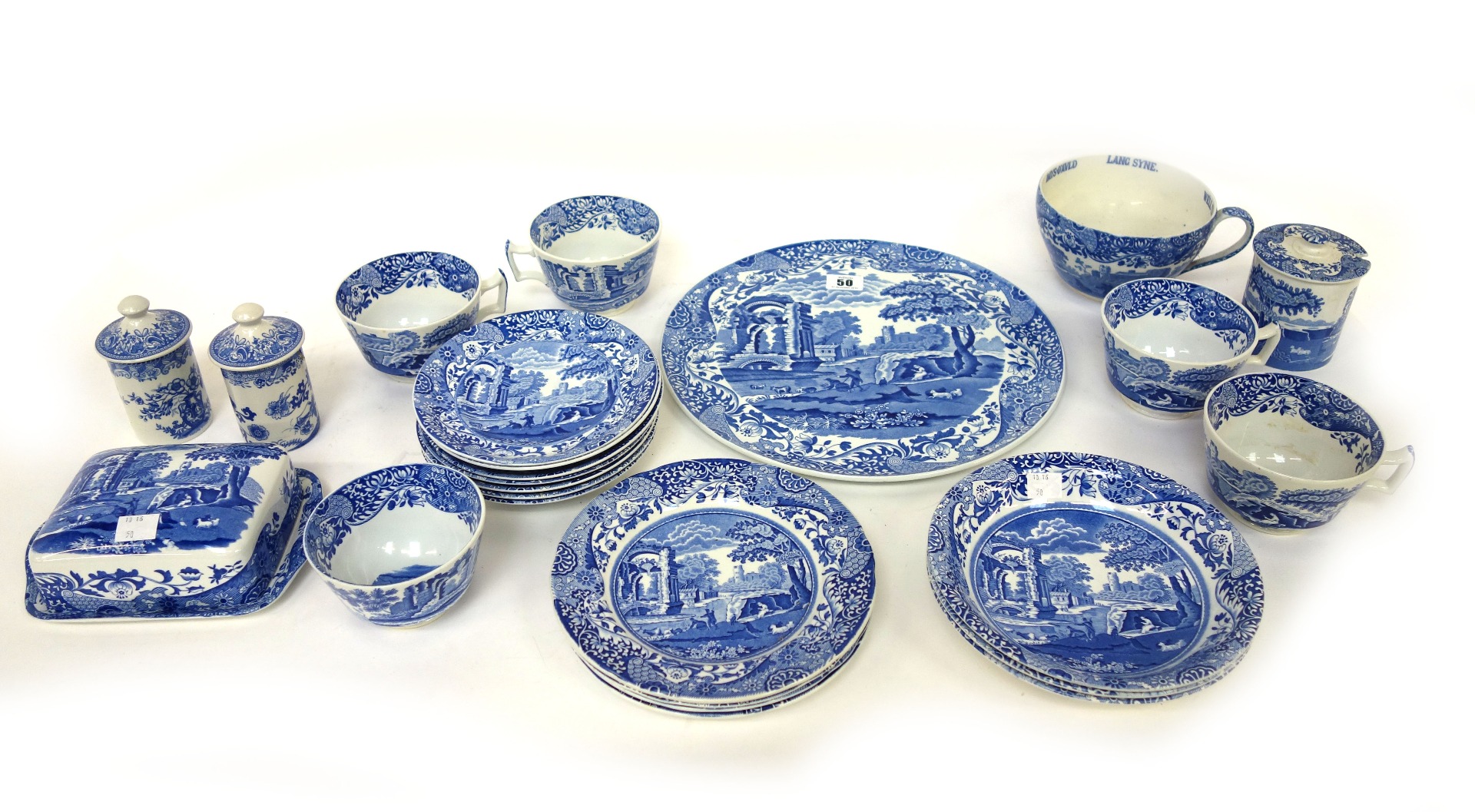 Appraisal: A collection of twenty five pieces of Copeland Spode Italian